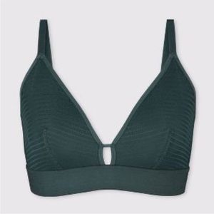 Lively the busty stripe mesh emerald bralette bra size small 42242‎